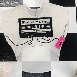 RARE BETSEY JOHNSON WIND ME UP GRAPHIC DOLMAN